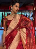 Maroon Silk Lehenga Set of 3 - Image 12