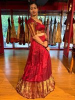 Maroon  Silk Lehenga Set of 2 - Image 9
