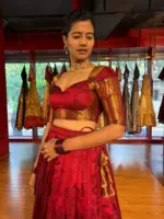 Maroon  Silk Lehenga Set of 2 - Image 7