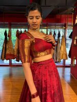 Maroon  Silk Lehenga Set of 2 - Image 8