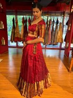 Maroon  Silk Lehenga Set of 2 - Image 3