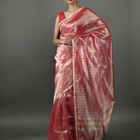 Red Tissue Silk Saree
