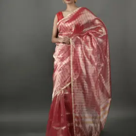 Red Tissue Silk Saree