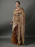 Molten Gold Tissue Silk Lehenga  (Set of 3) - Image 2