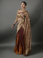 Molten Gold Tissue Silk Lehenga  (Set of 3) - Image 3