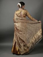 Molten Gold Tissue Silk Lehenga  (Set of 3) - Image 5