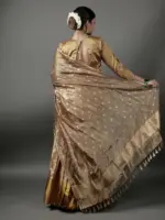 Molten Gold Tissue Silk Lehenga  (Set of 3) - Image 5