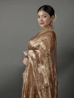 Molten Gold Tissue Silk Lehenga  (Set of 3) - Image 7