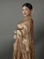 Molten Gold Tissue Silk Lehenga  (Set of 3) - Image 7