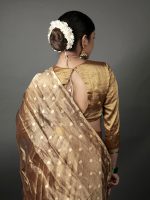Molten Gold Tissue Silk Lehenga  (Set of 3) - Image 8
