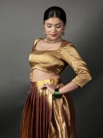 Molten Gold Tissue Silk Lehenga  (Set of 2) - Image 4