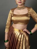 Molten Gold Tissue Silk Lehenga  (Set of 2) - Image 3