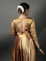 Molten Gold Tissue Silk Lehenga  (Set of 2) - Image 2