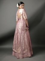 Pink Banarasi Silk Dress - Image 2