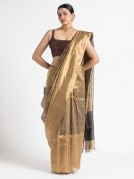 Molten Gold Heavy Tissue Silk Saree