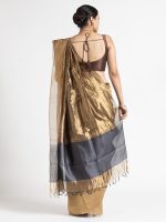 Molten Gold Heavy Tissue Silk Saree - Image 3