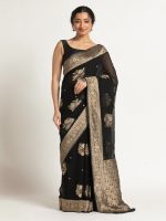 Black Banarasi Georgette Saree