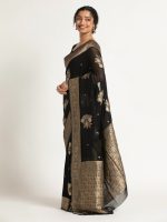 Black Banarasi Georgette Saree - Image 4