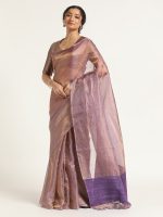 Lavender Tissue Silk Saree