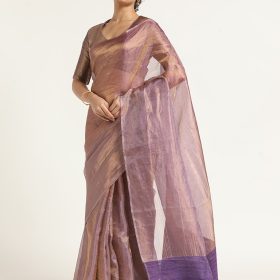 Lavender Tissue Silk Saree