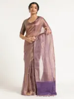 Lavender Tissue Silk Saree - Image 2