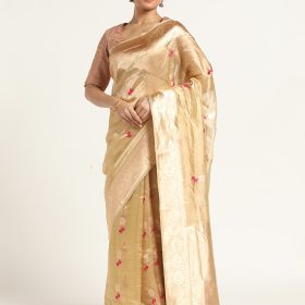 Sea Green Banarasi Handloom Tissue Silk Saree