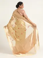 Sea Green Banarasi Handloom Tissue Silk Saree - Image 5