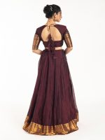 Dark Brown Silk Lehenga Set of 2 - Image 3