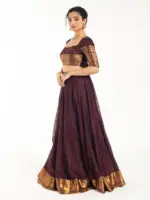 Brown Silk Lehenga Set of 2 - Image 4