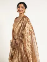Brown Banarasi Silk Lehenga ( Set of 3 ) - Image 5