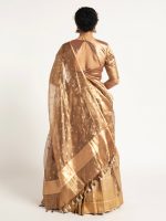 Brown Banarasi Silk Lehenga ( Set of 3 ) - Image 3