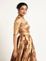 Brown Banarasi Silk Lehenga ( Set of 2 ) - Image 3