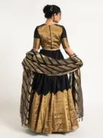 Black Tissue Silk Lehenga ( Set of 3 ) - Image 5