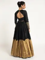 Black Tissue Silk Lehenga ( Set of 2 ) - Image 3