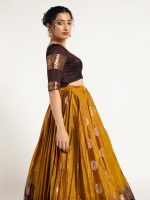 Mustard Yellow Silk Lehenga ( Set of 2 ) - Image 2