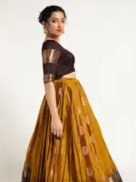 Mustard Yellow Silk Lehenga ( Set of 2 ) - Image 2