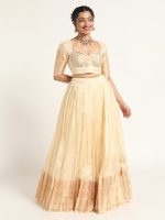 Ivory Silk Lehenga ( Set of 2)