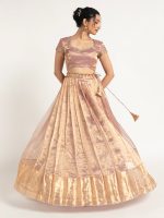 Lavender Tissue silk Lehenga ( Set of 2) - Image 3