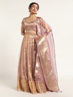 Lavender Tissue silk Lehenga ( Set of 3) - Image 4