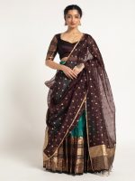 Teal Blue Silk Lehenga ( Set of 3 )