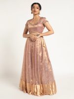 Lavender Tissue silk Lehenga ( Set of 2)