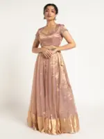 Lavender Tissue silk Lehenga ( Set of 2)