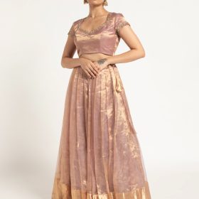 Lavender Tissue silk Lehenga ( Set of 2)