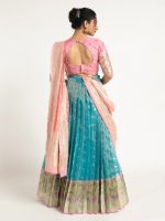Blue Kota Silk Lehenga Set of 3 - Image 4
