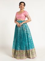 Blue Kota Silk Lehenga Set of 2 - Image 2