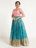 Blue Kota Silk Lehenga Set of 2 - Image 2