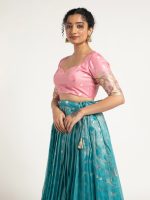 Blue Kota Silk Lehenga Set of 2 - Image 3