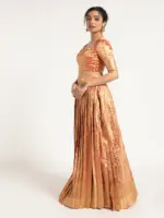 Orange Tissue Silk Lehenga Set of 2 - Image 3