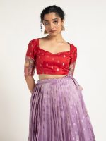 Purple Kota Silk Lehenga Set of 2 - Image 2