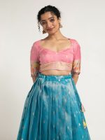 Blue Kota Silk Lehenga Set of 2 - Image 2